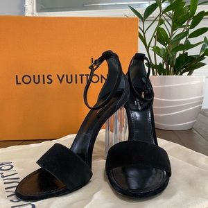 Louis Vuitton suede heels